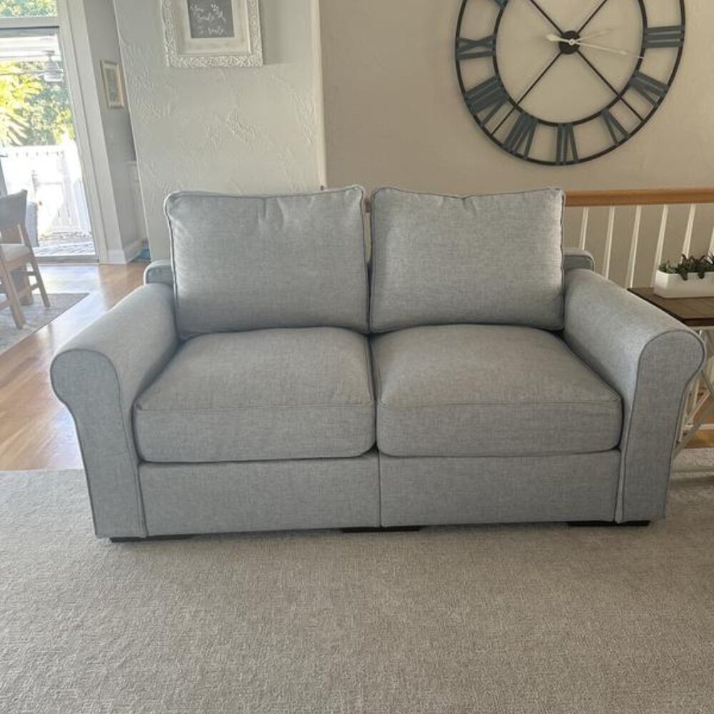 Lovesac Back Pillow Cover: Tonal Sterling Luxe Chenille